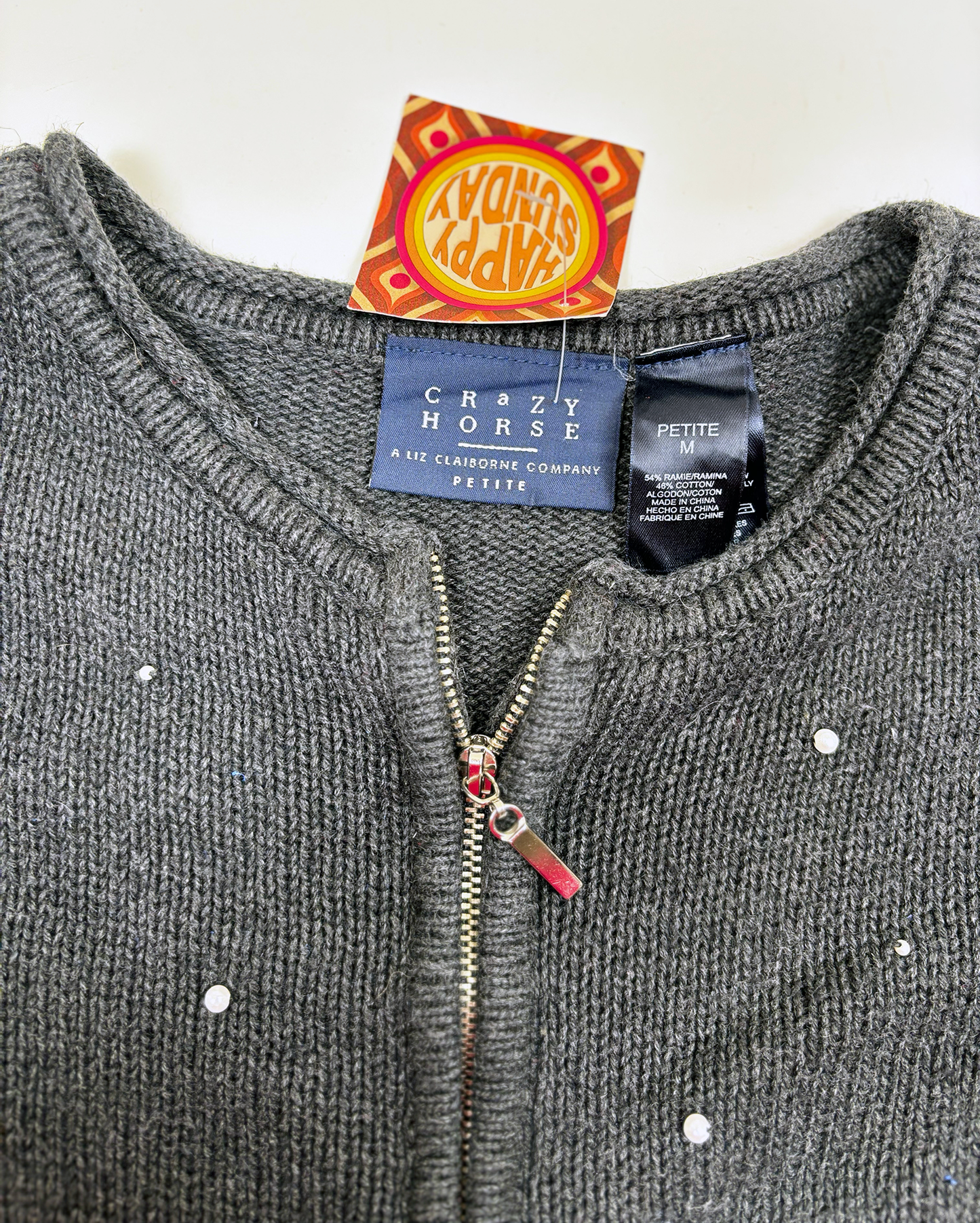 Vintage Christmas Knitted Cardigan with Snowmen