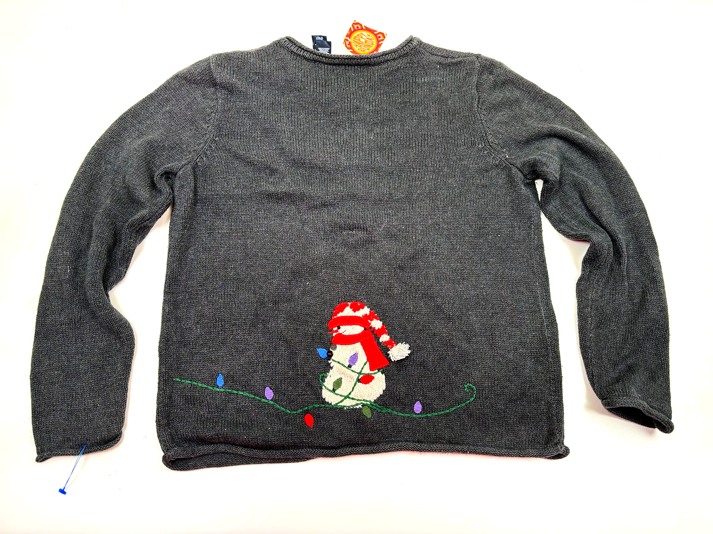 Vintage Christmas Knitted Cardigan with Snowmen