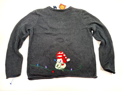 Vintage Christmas Knitted Cardigan with Snowmen