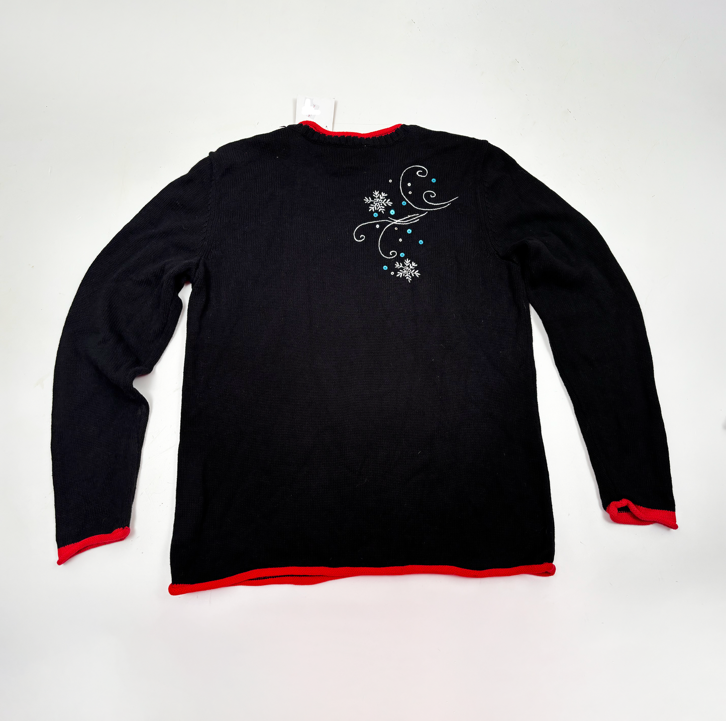 Vintage Christmas Jumper with 'BELIEVE' embellishment