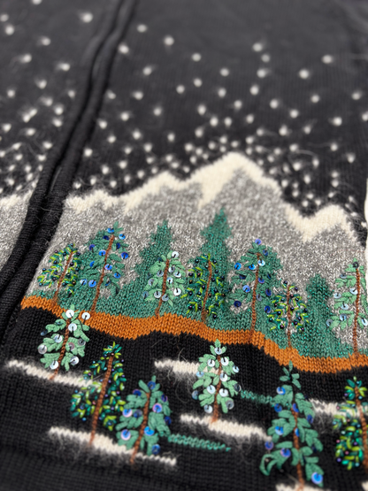 Vintage Winter Scene Zip Jumper