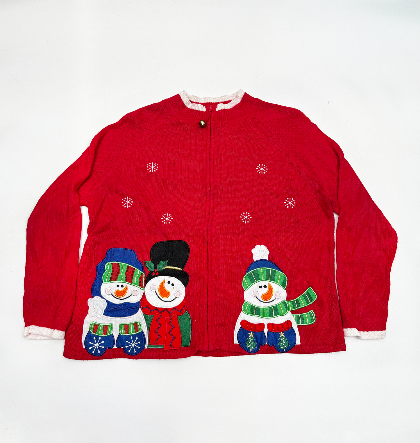 Vintage Christmas Snowman Zipped Jumper