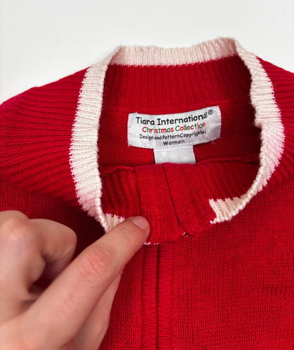 Vintage Christmas Snowman Zipped Jumper