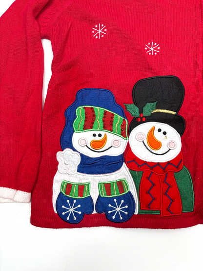 Vintage Christmas Snowman Zipped Jumper