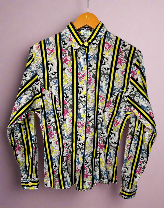 Vintage Benetton Cherub Patterned Shirt