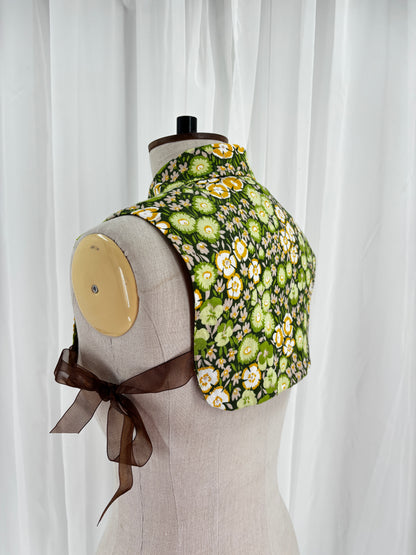 Collar // Dagger Style // 70s Green Floral // ONE OF A KIND