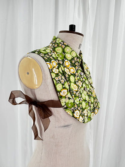 Collar // Dagger Style // 70s Green Floral // ONE OF A KIND