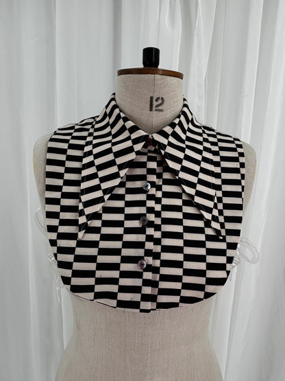 Collar // Dagger Style // Black & Cream Geo // ONE OF A KIND