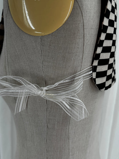 Collar // Dagger Style // Black & Cream Geo // ONE OF A KIND