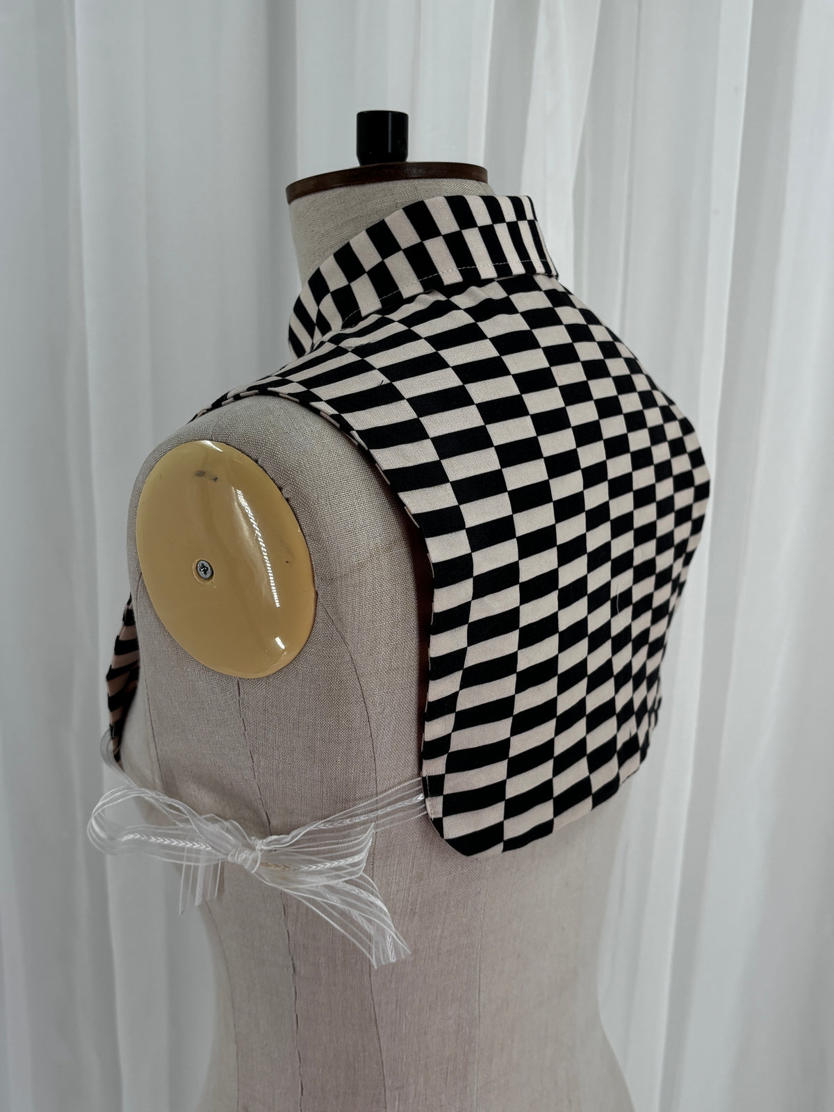 Collar // Dagger Style // Black & Cream Geo // ONE OF A KIND