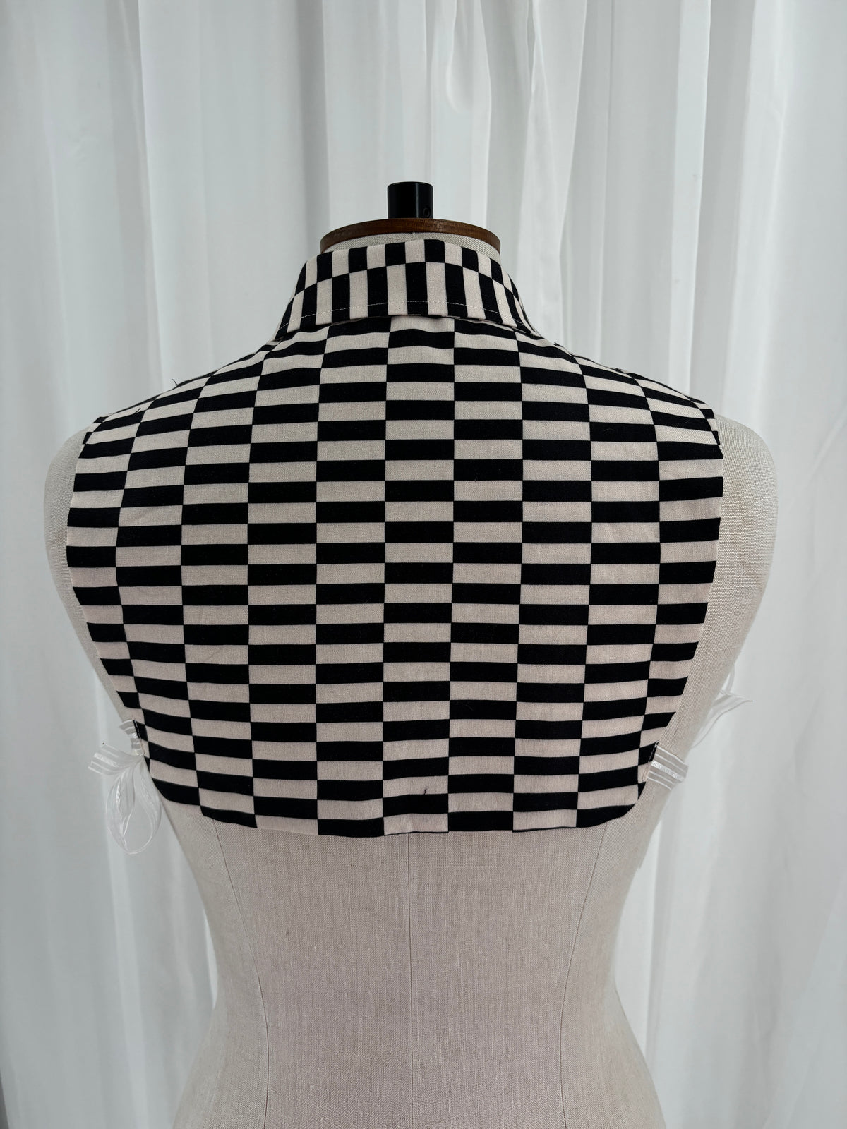 Collar // Dagger Style // Black & Cream Geo // ONE OF A KIND