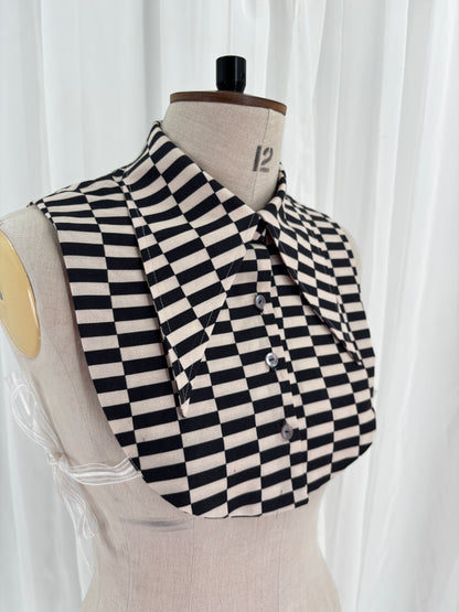 Collar // Dagger Style // Black & Cream Geo // ONE OF A KIND