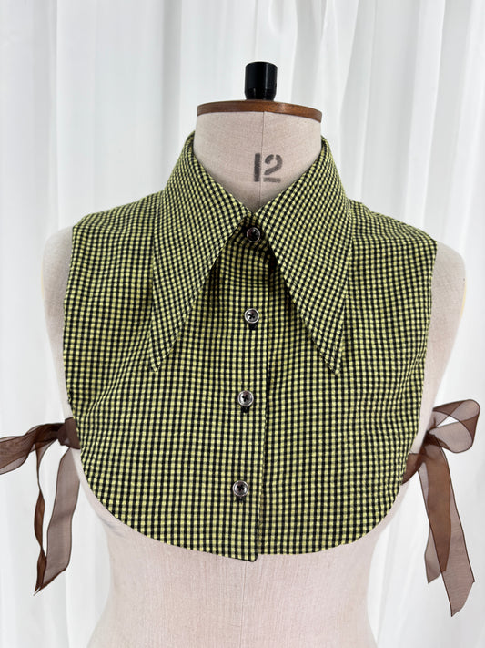 Collar // Green & Black Gingham // ONE OF A KIND