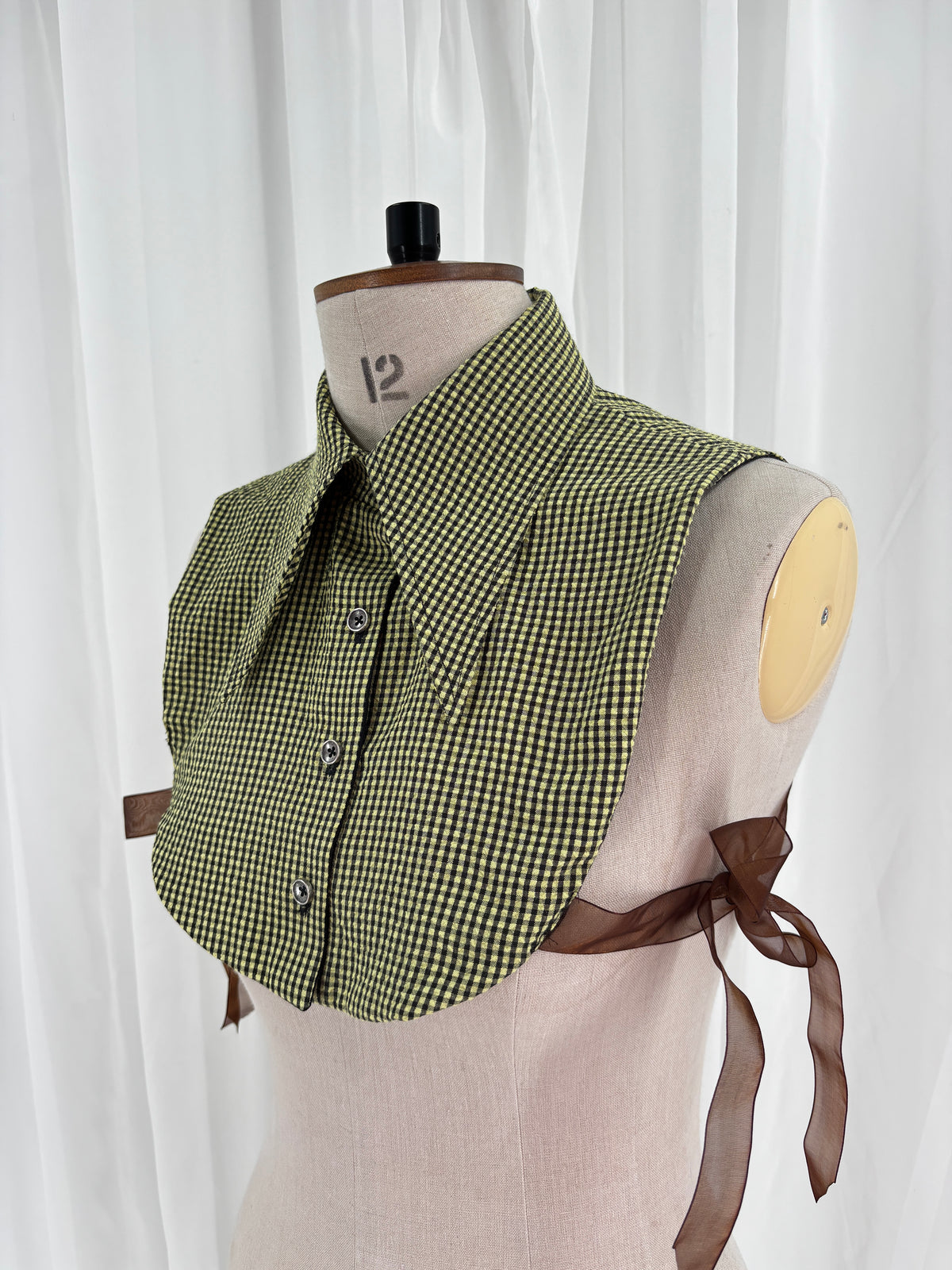 Collar // Green & Black Gingham // ONE OF A KIND