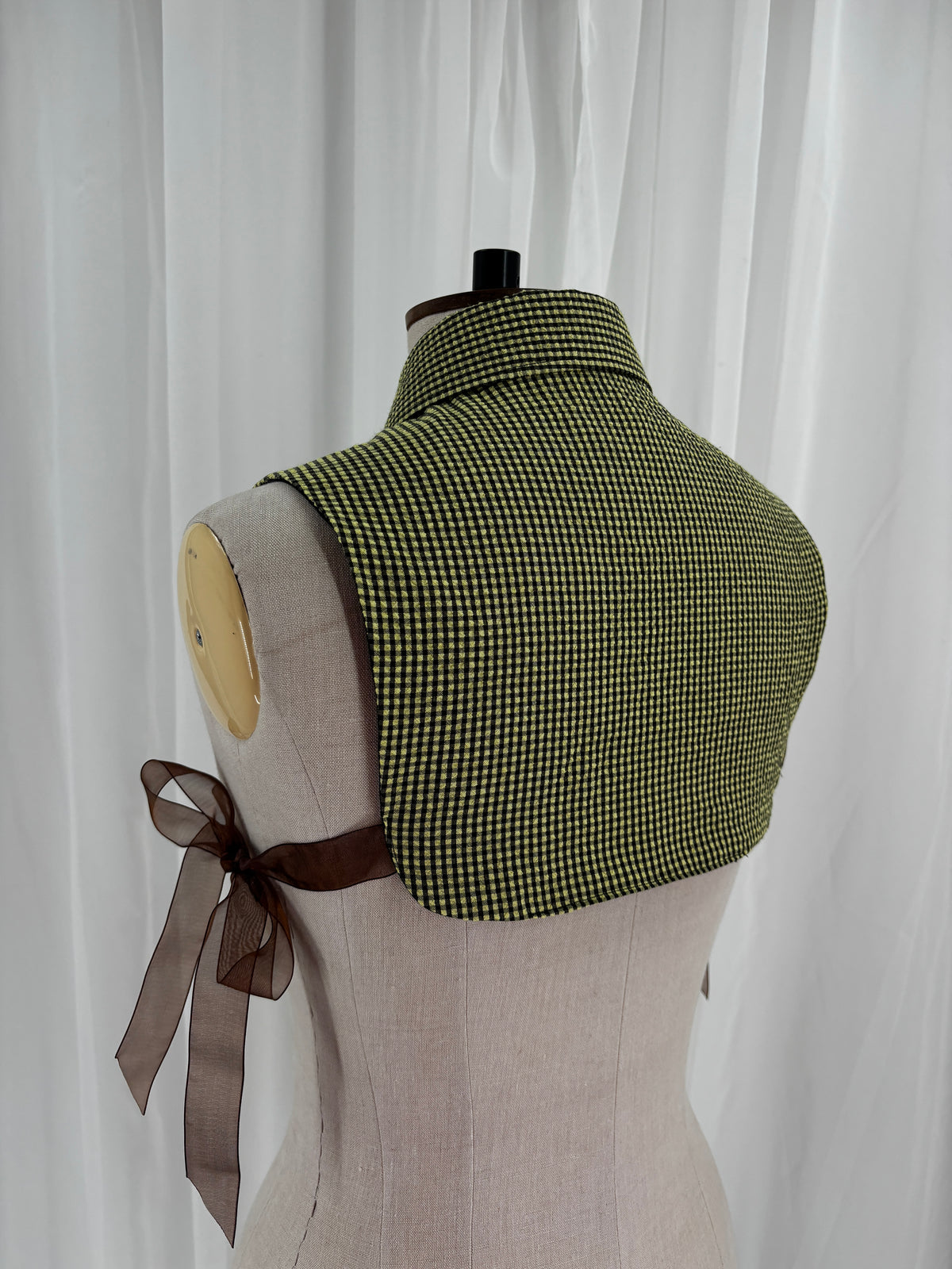 Collar // Green & Black Gingham // ONE OF A KIND