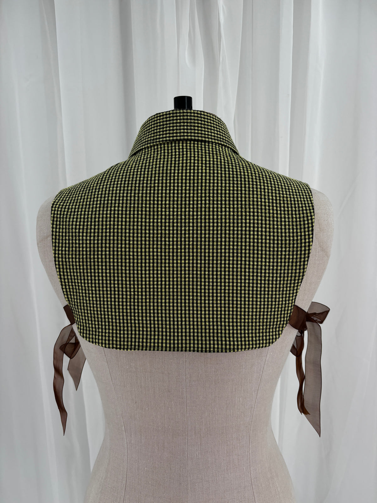 Collar // Green & Black Gingham // ONE OF A KIND
