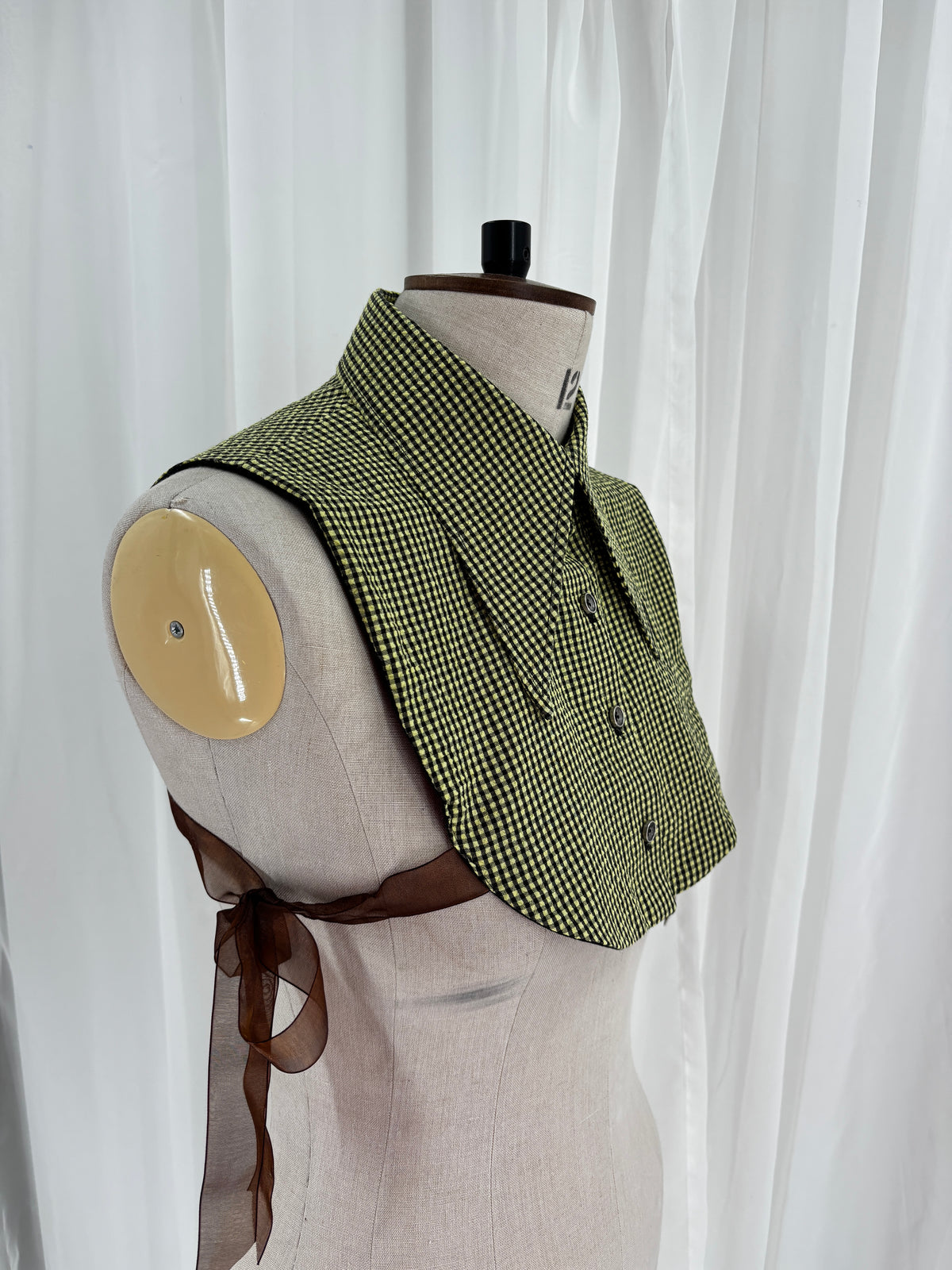 Collar // Green & Black Gingham // ONE OF A KIND