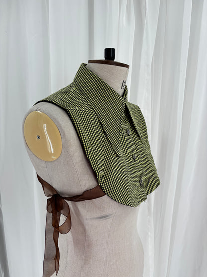 Collar // Green & Black Gingham // ONE OF A KIND