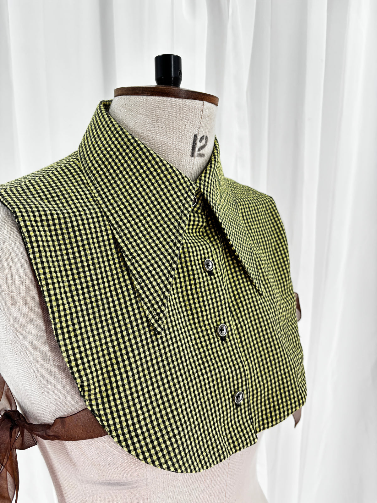Collar // Green & Black Gingham // ONE OF A KIND