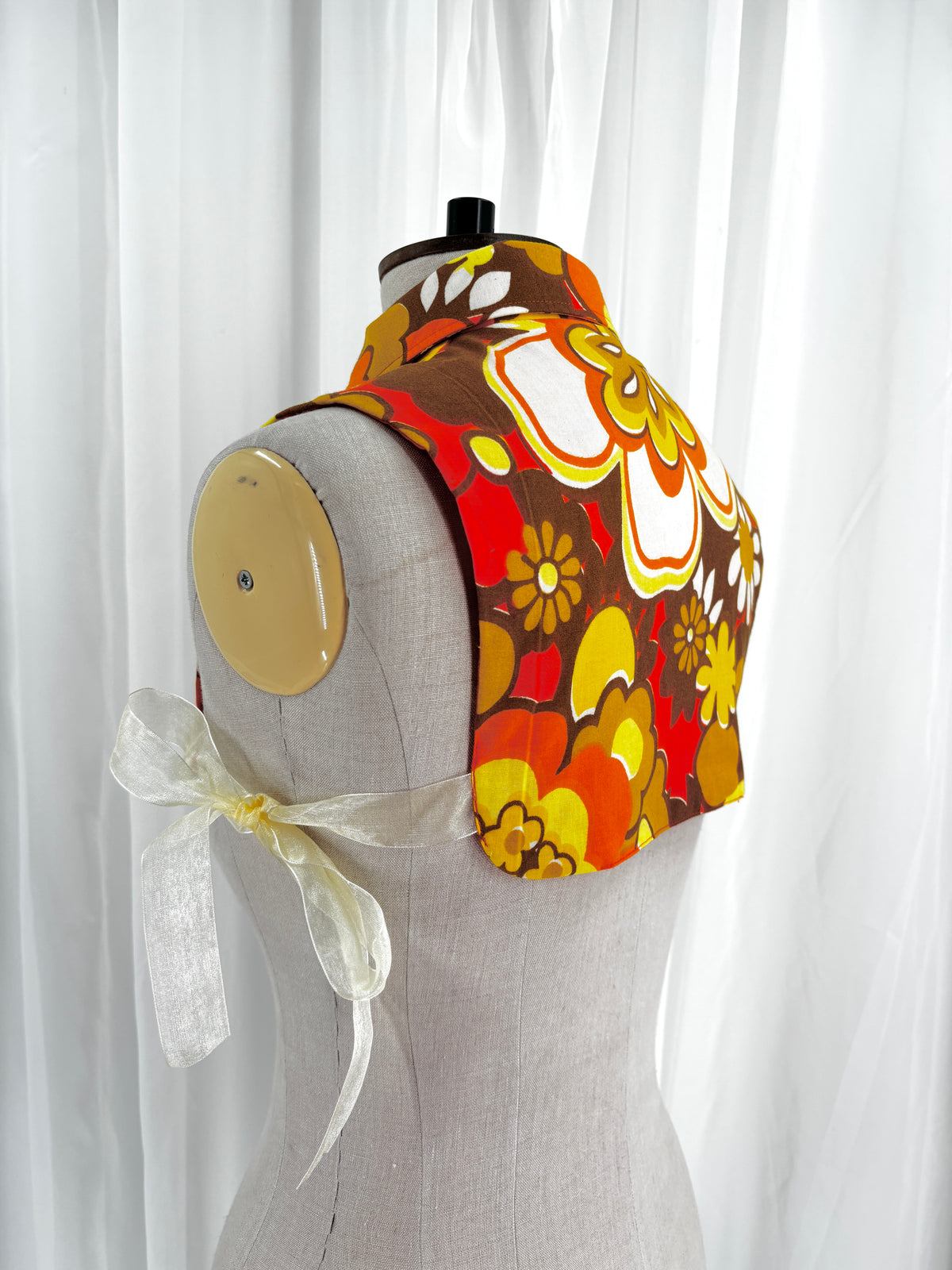Collar // Dagger Style // 70s Orange Flowers // ONE OF A KIND