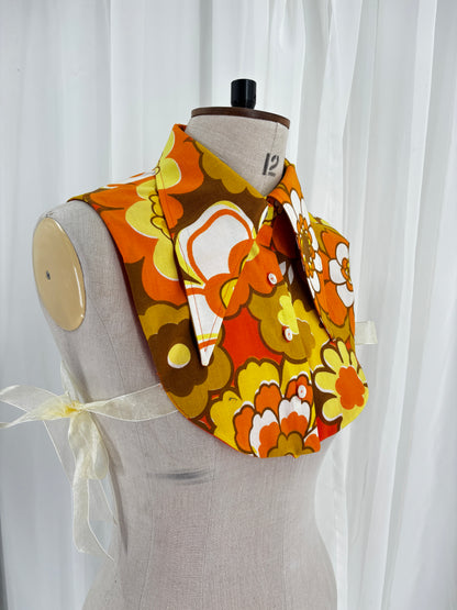 Collar // Dagger Style // 70s Orange Flowers // ONE OF A KIND