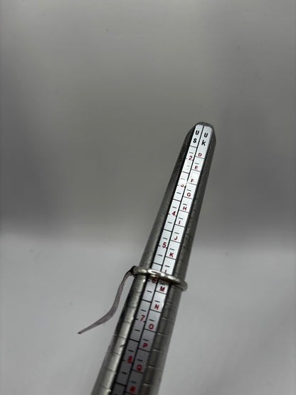 Vintage Sterling Silver Ring with Large Green Stone, Size L