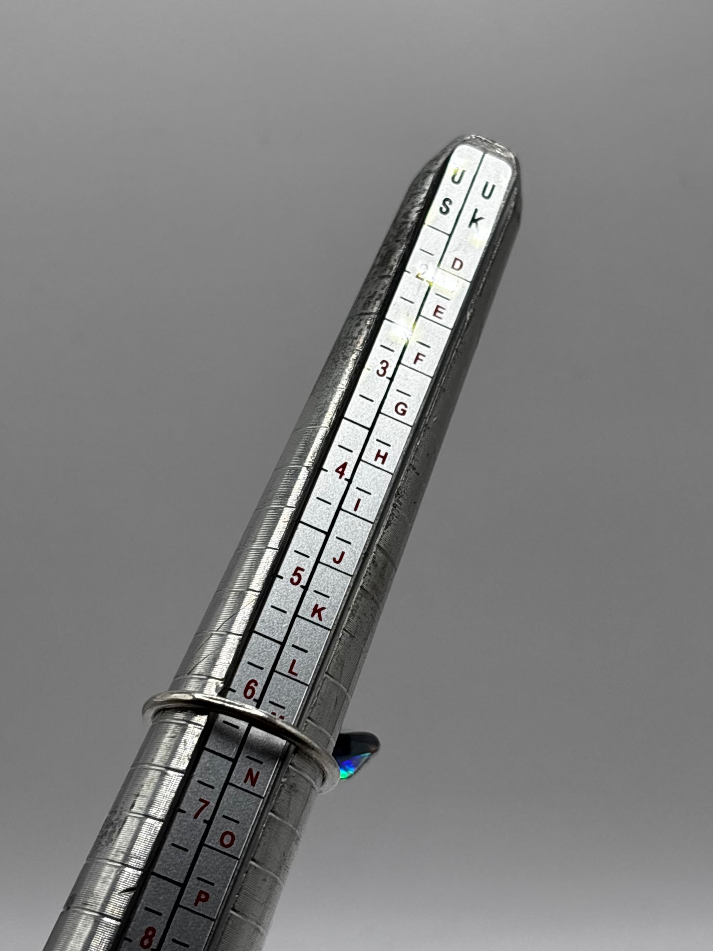 Vintage Sterling Silver Ring with Amethyst and Gold Plate, size M1/2