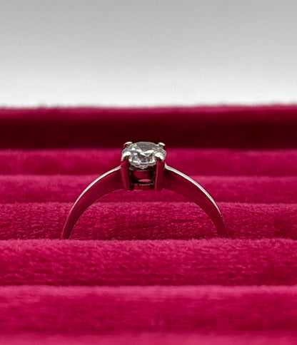 Vintage Sterling Silver Solitaire Ring, size M