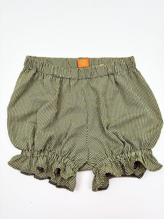 Mini Bloomers // Green & Black Gingham // size M (12-14)
