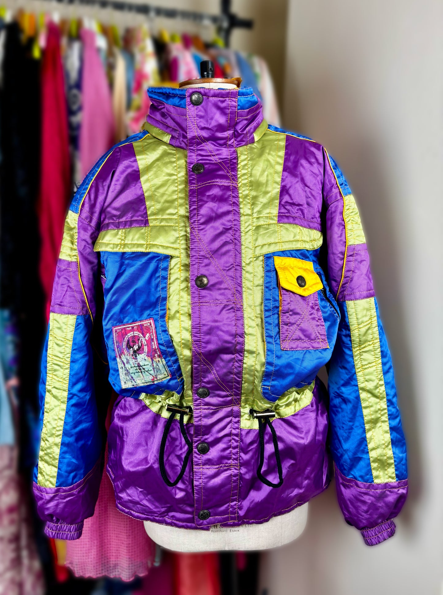 Vintage 1990s Colour Block Ski Jacket by Impulse
