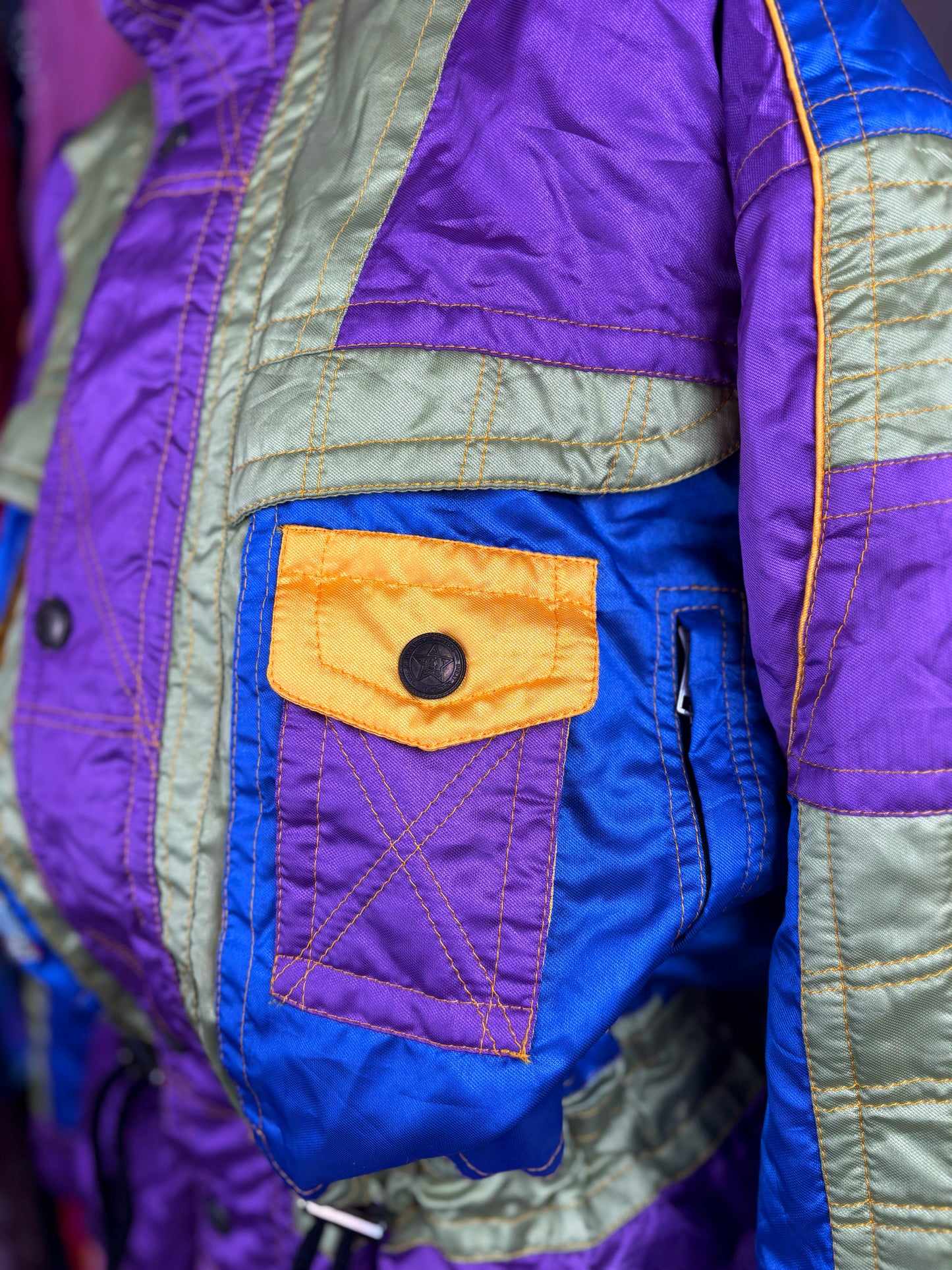 Vintage 1990s Colour Block Ski Jacket by Impulse