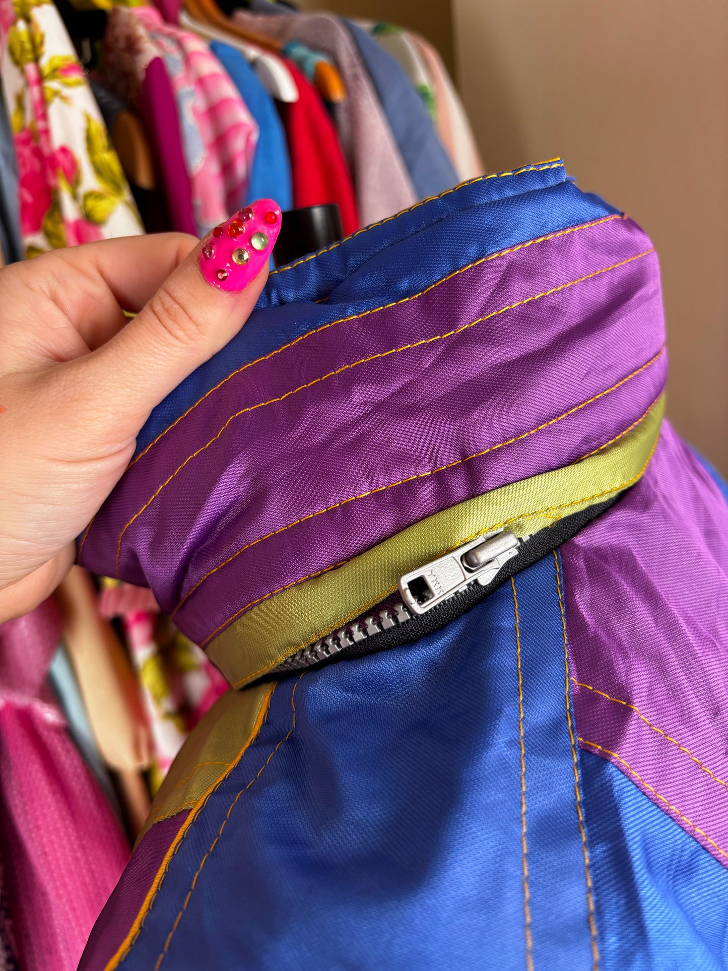 Vintage 1990s Colour Block Ski Jacket by Impulse