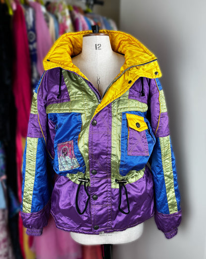 Vintage 1990s Colour Block Ski Jacket by Impulse