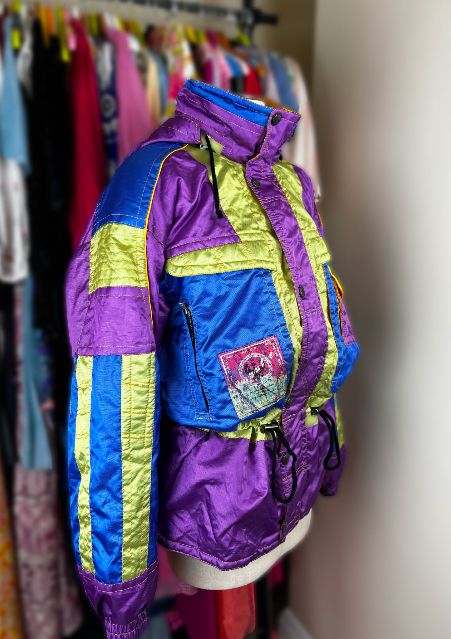 Vintage 1990s Colour Block Ski Jacket by Impulse