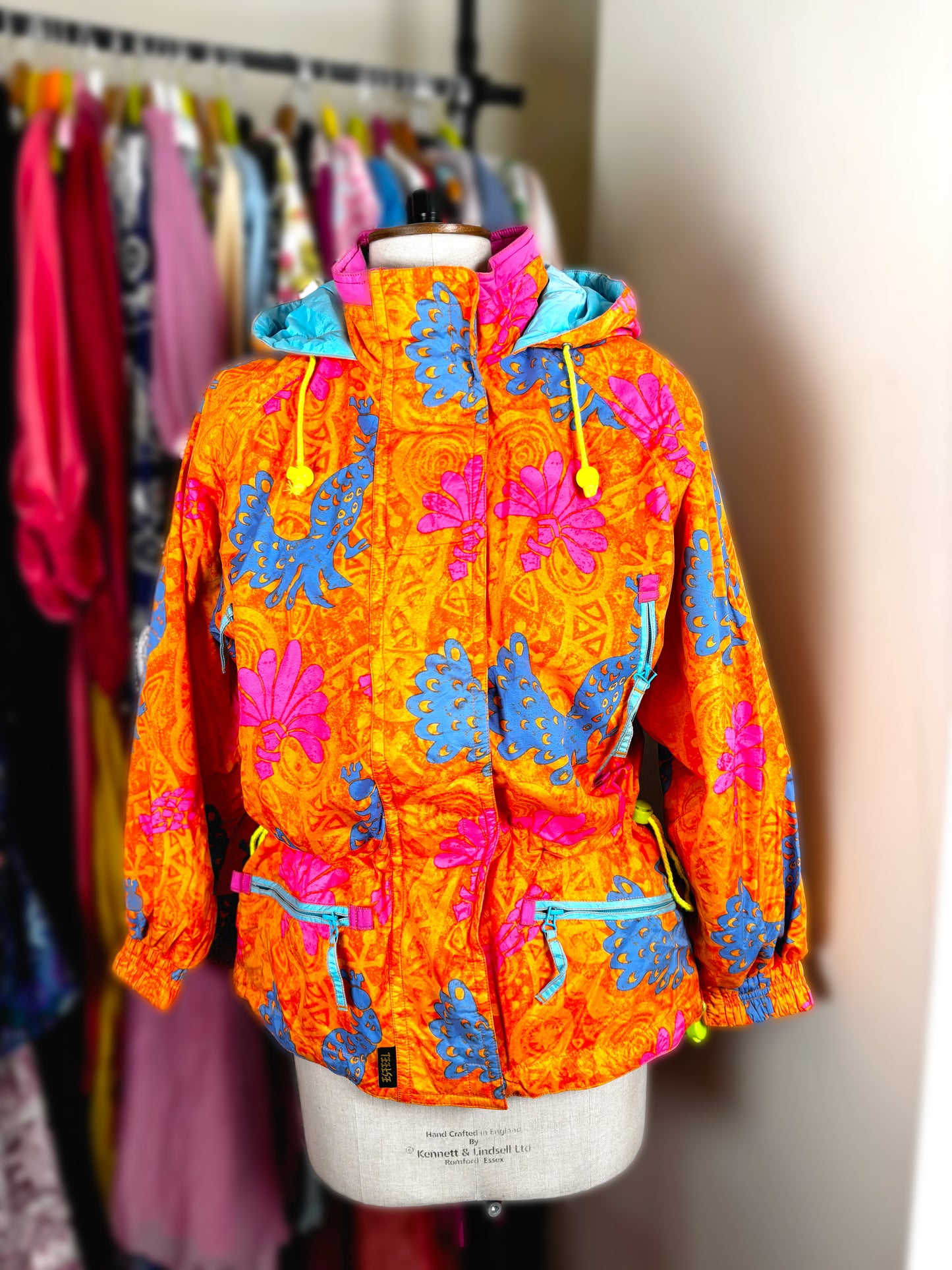 Vintage 1990s Crazy Print Ski Jacket by Esfeel