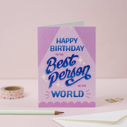 Best Person Birthday Card by The Inkling Rose & Ricicle Cards