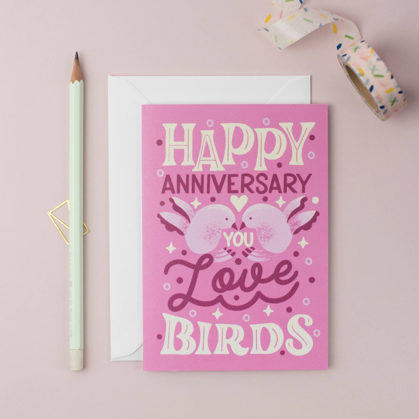 Love Birds Anniversary Card by Ricicle Cards