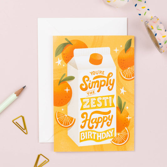 Simply The Zest Birthday Card by Jess Miller & Ricicle Cards