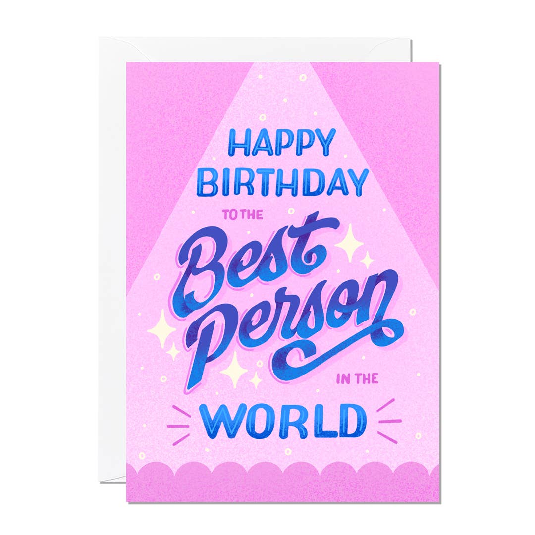 Best Person Birthday Card by The Inkling Rose & Ricicle Cards