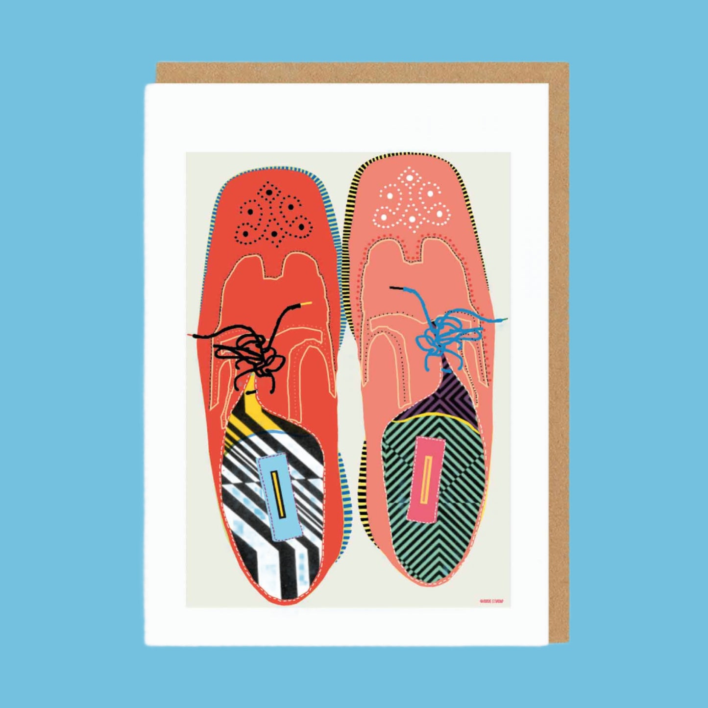 Brogues Greeting Card by Rude & Ohh Deer