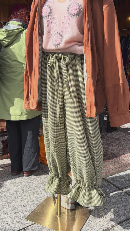 Bloomer Trousers | Green & Black Gingham | MADE TO ORDER