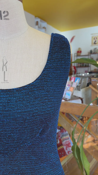 Vintage Handmade Blue Sparkle Gown
