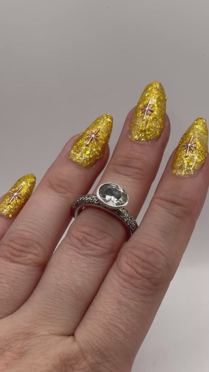 Sterling Silver Cocktail Ring, Size M