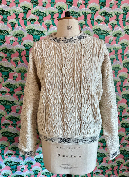 90s 3D Knit Textured Sweater by Carlo Colucci